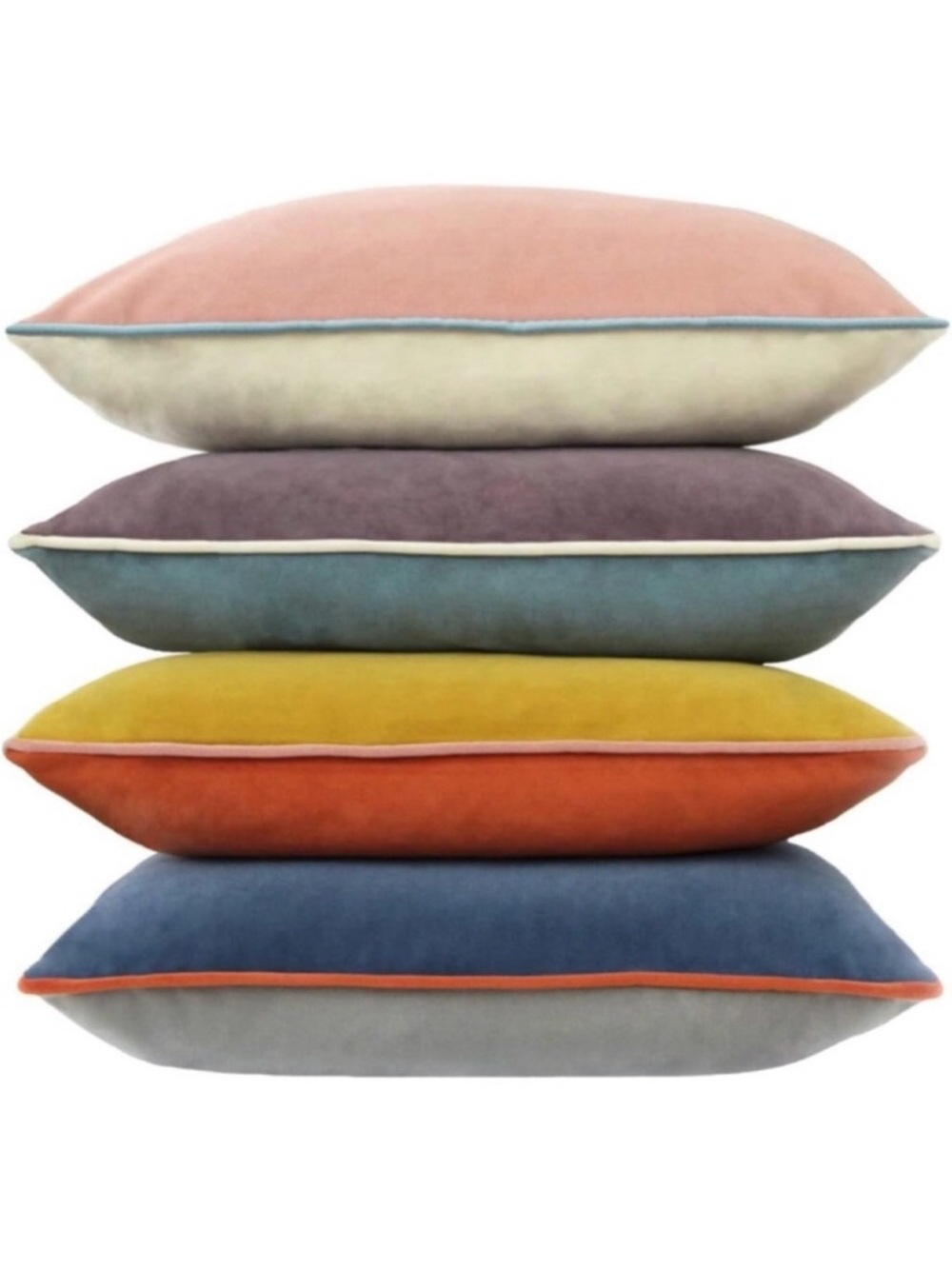 New (Set 4) Boho Velvet Throw Pillow Covers Cases Shams | 20 x 20